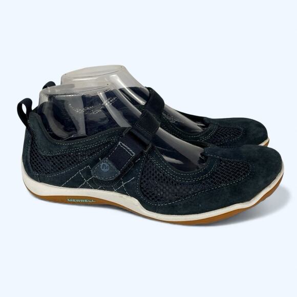 Merrell Lorelei Emee Navy Nubuck Mary Jane Ballet Flats 7.5m - Picture 3 of 9